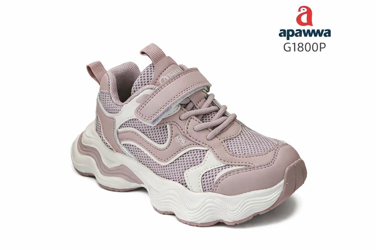 Кросівки комбіновані, сітка+ еко шкіра Рожевий/молочний Apawwa 26(р)