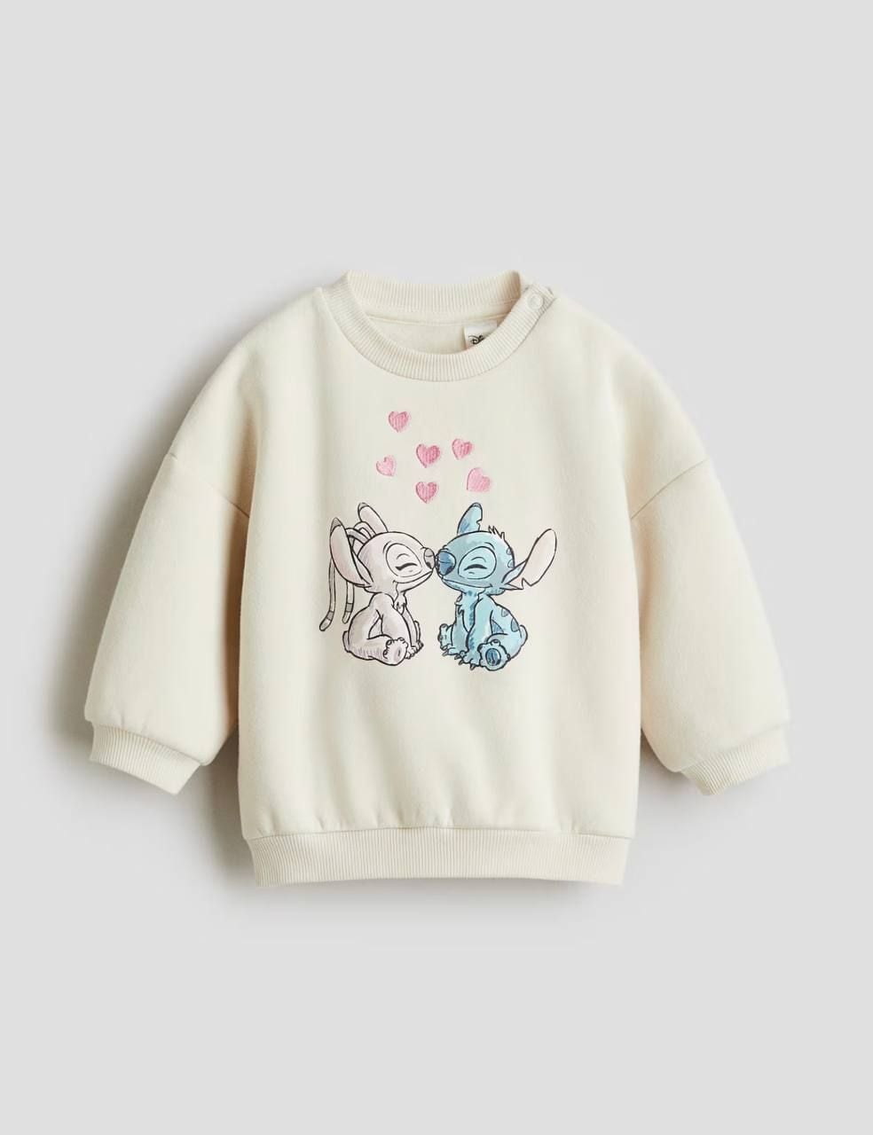 Худі STITCH, нашивки сердечка Молочний H&M 104 см(р)