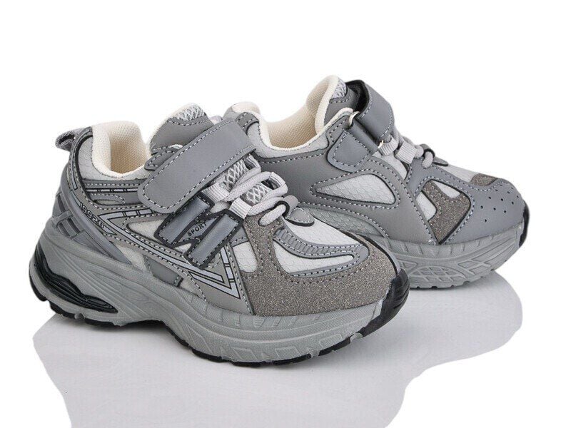Кросівки комбіновані, з вставками на липучку (N) обємна підошва Темно сірі G2570-2B Kimboo 28(р)