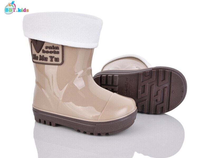 Гумові чобітки, rain boots He Mu Yu Коричневий M731-2 BBT.kids 27(р)