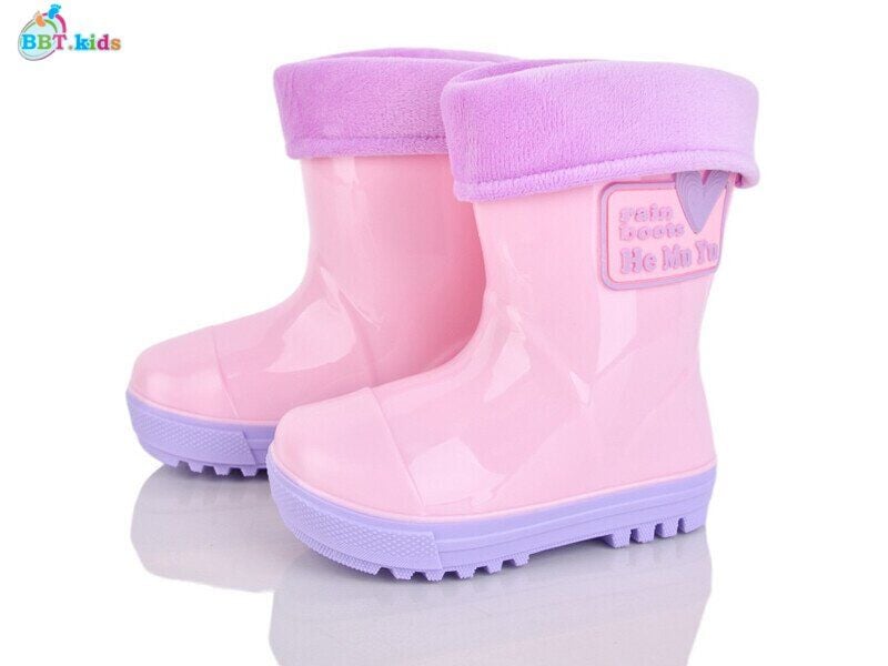 Гумові чобітки, rain boots He Mu Yu Рожевий M731-5 BBT.kids 27(р)