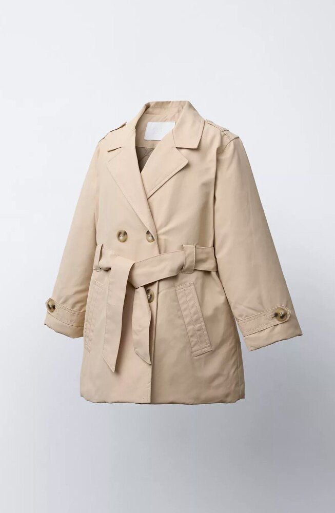 ТРЕНЧ ІЗ ПОЯСОМ Беж ZARA Іспанія 104 см(р)