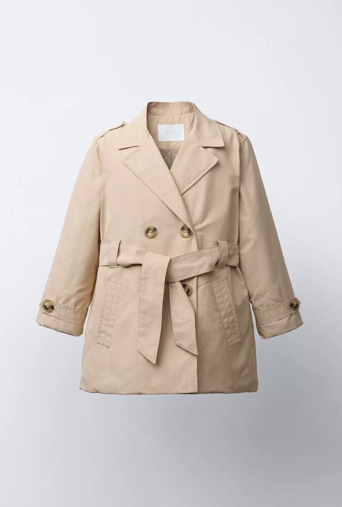 ТРЕНЧ ІЗ ПОЯСОМ Беж ZARA Іспанія 104 см(р)