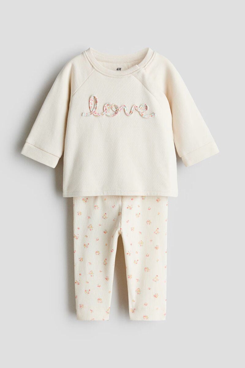 Костюм, кофта легінси, Love Бежевий 1167835 034 H&M 56 см(р)