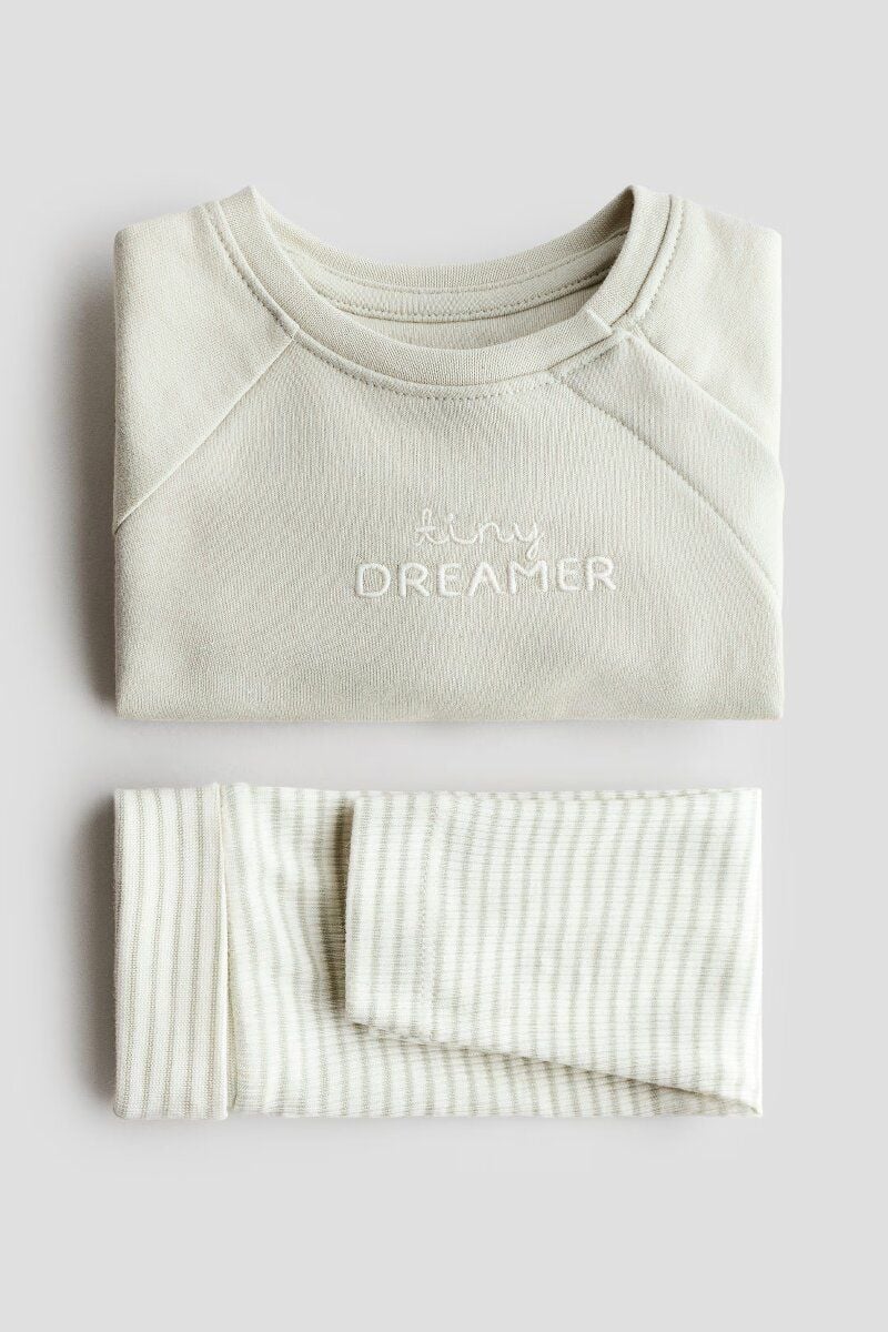 Костюм кофта та штани в рубчик, tiny Dreamer Оливковий 1167835 033 H&M 56 см(р)