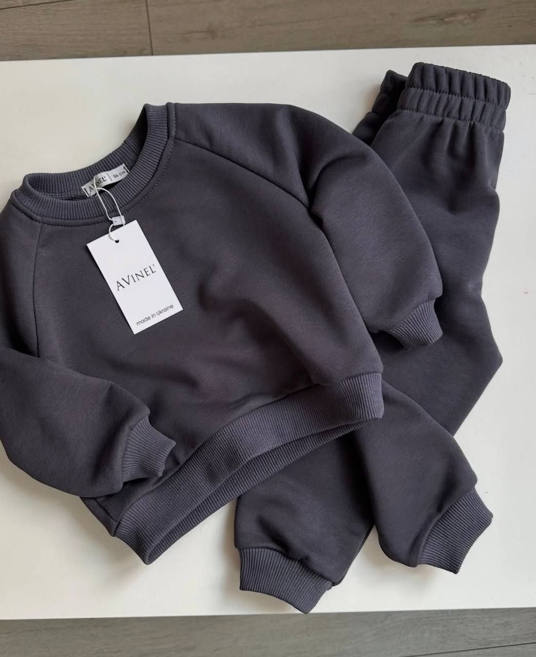 Костюм спортивний, 3х- нитка Графіт Avinel Україна 104 см(р)
