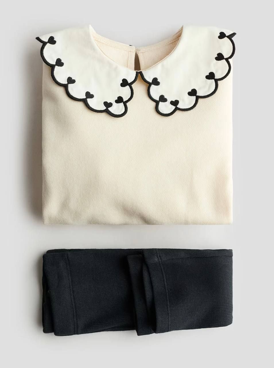 Костюм світшот та легінси, з комірцем Молочний 1334560 003 H&M 104 см(р)