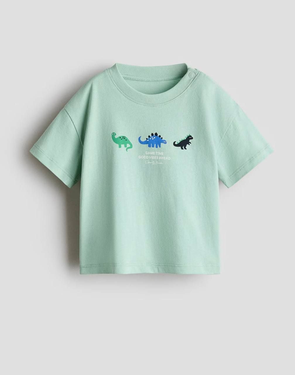 Футболка, принт динозаврики Оливковий 1314913 003 H&M 104(р)
