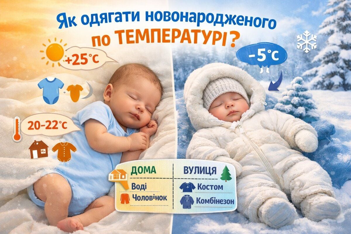 Як одягати новонародженого по температурі: повний гід для батьків (таблиця + поради)
