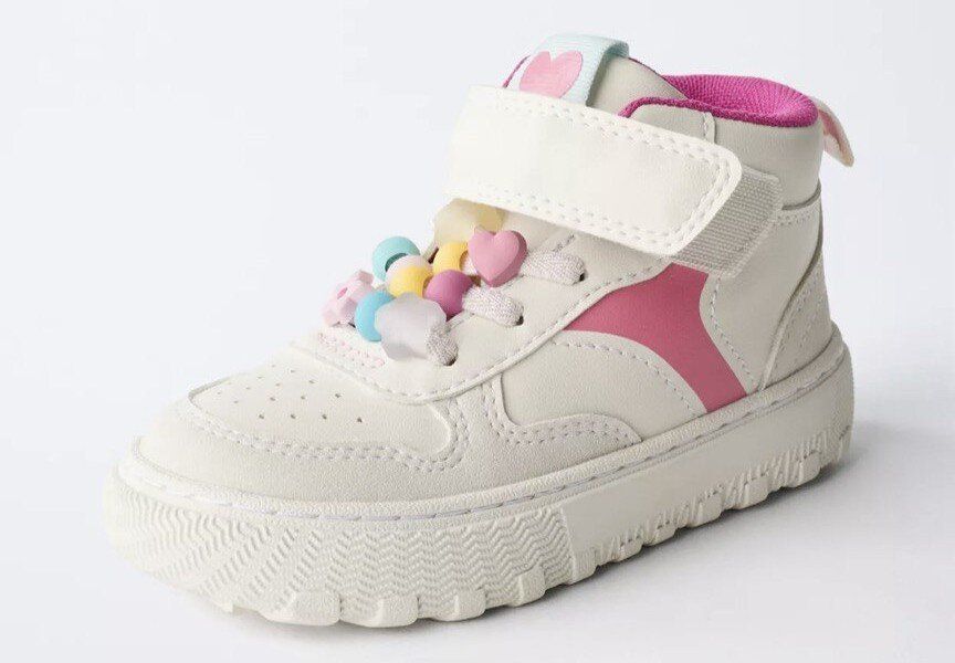 Високі кеди ZARA з намистинками