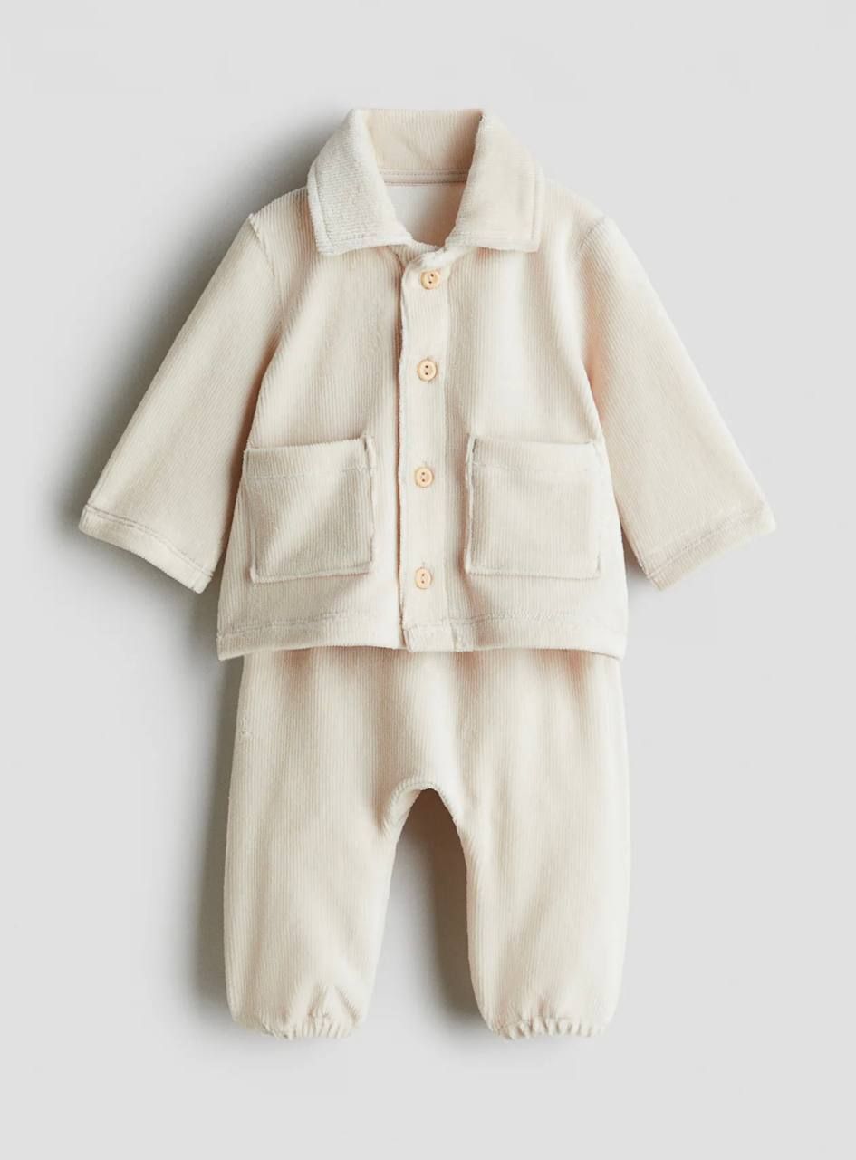 Велюровий костюм H&M в рубчик