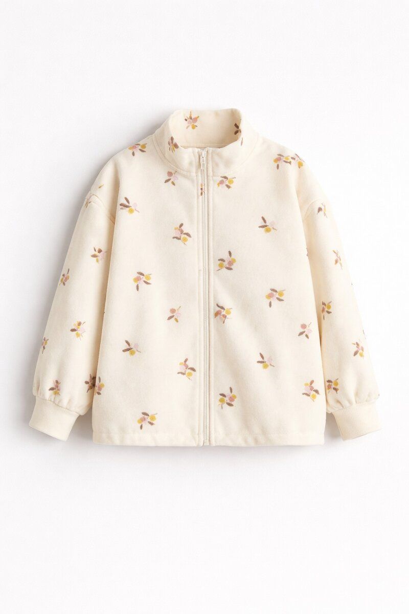 Флісова толстовка H&M з квітковим принтом