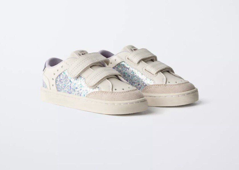 Кеди з блискітками Мололчний/фіолетовий ZARA