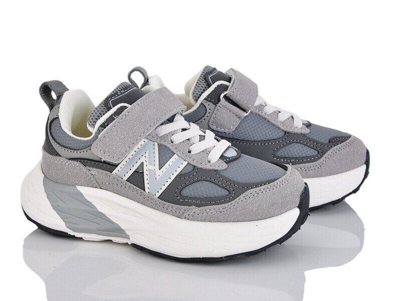 Кросівки комбіновані, з вставками на липучку (N) Сірий G2584-2D Kimboo