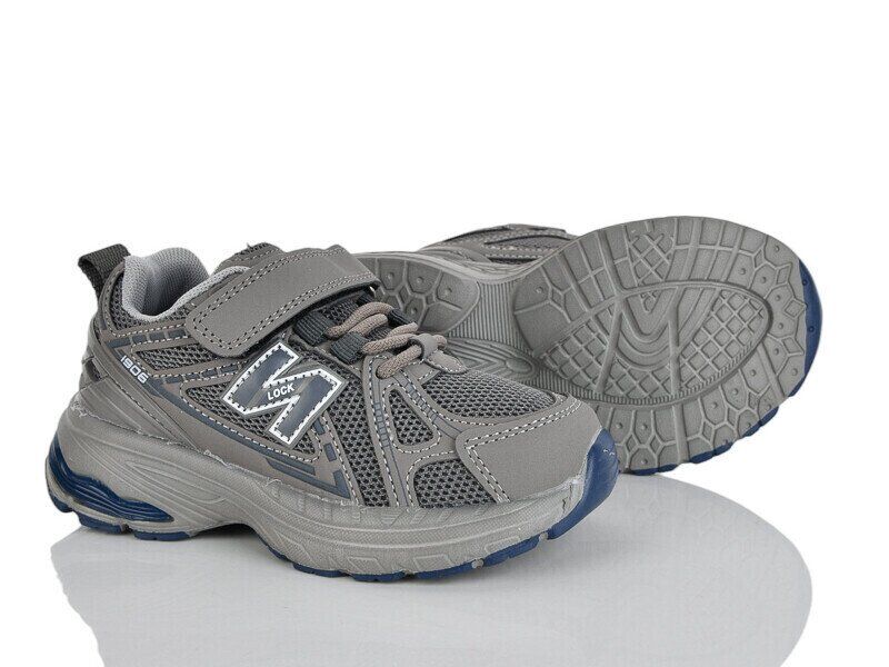 Кросівки із сіточкою, на липучку - N - Сірий G601-2D Kimboo
