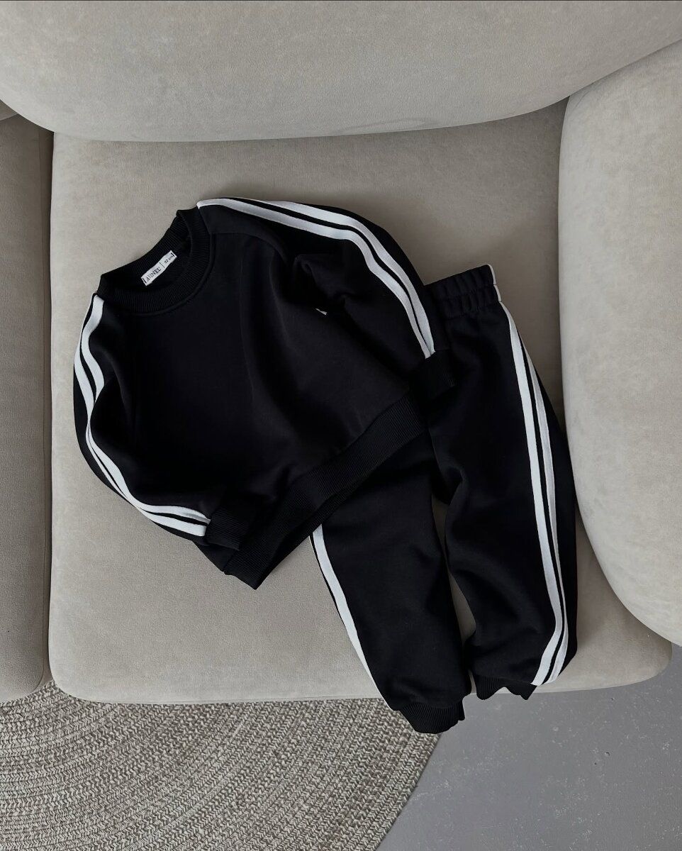 Костюм Лампаси тринитка Чорний Avinel