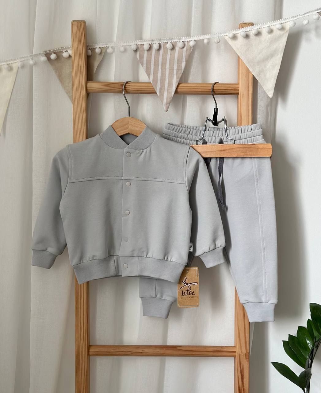 Костюм двунитка на кнопках Сірий LOTEX
